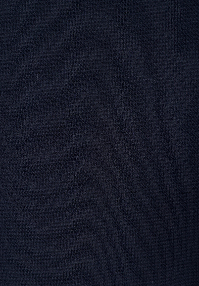 Imagine a Regular Fit Round Neck Jacquard Bărbați Bleumarin Tricou Cu Mânecă Scurtă