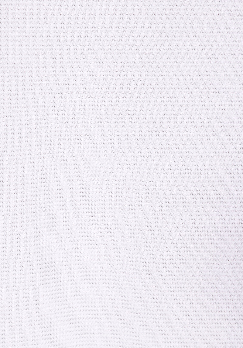 Afișați detalii pentru Regular Fit Round Neck Jacquard Bărbați Alb Tricou Cu Mânecă Scurtă