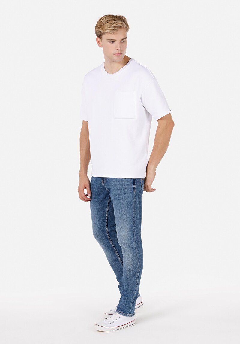 Imagine a Pantaloni De Barbati Albastru Regular Fit 067 Jack Cl1071801