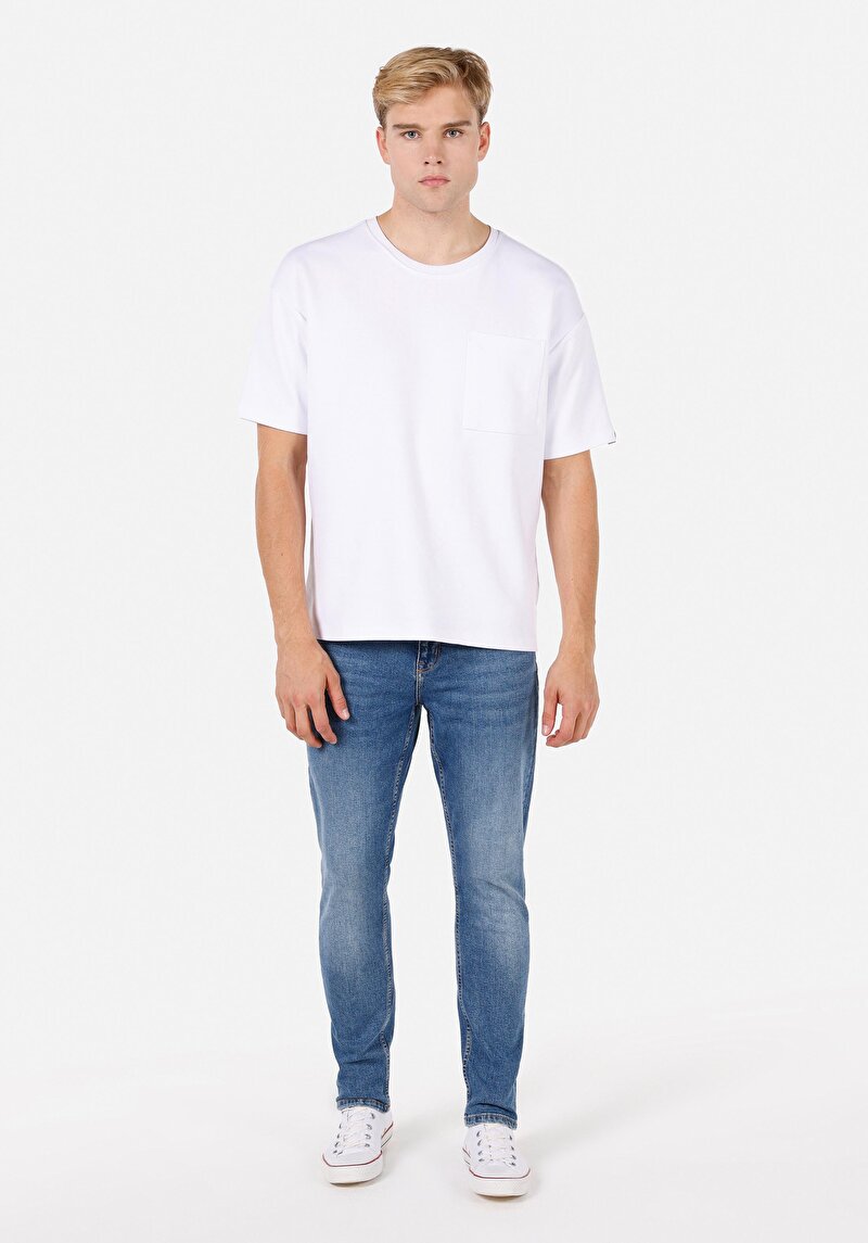 Imagine a Pantaloni De Barbati Albastru Regular Fit 067 Jack Cl1071801