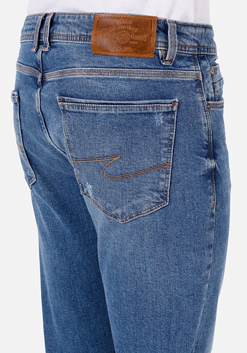 Afișați detalii pentru Pantaloni De Barbati Albastru Regular Fit 067 Jack Cl1071801