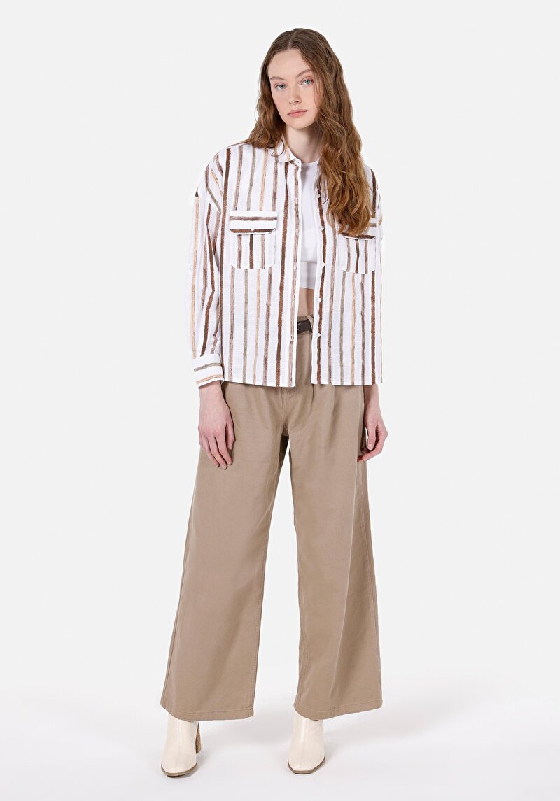 Imagine a Camasa Cu Maneca Lunga De Dama Alb Regular Fit Cl1071820