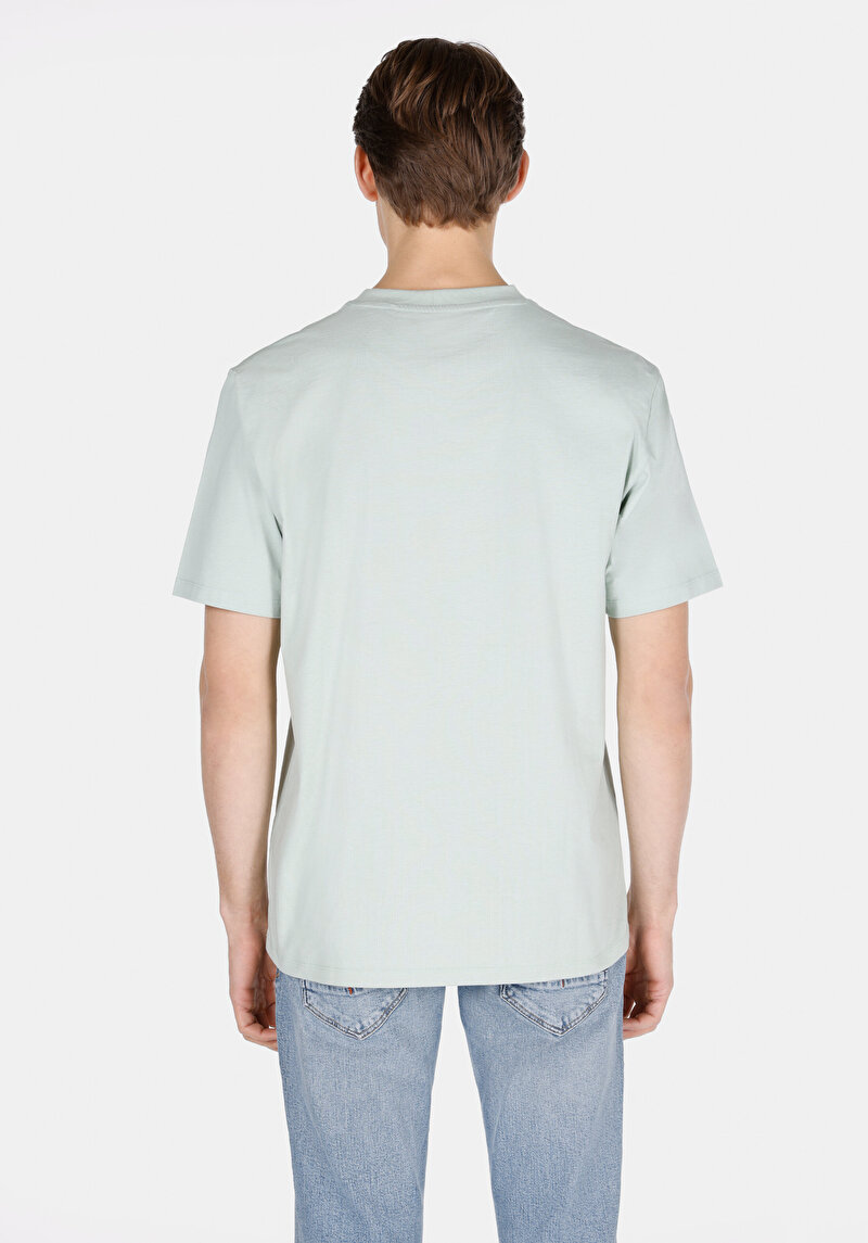 Imagine a Tricou Cu Maneca Scurta De Barbati Verde Comfort Fit Cl1071878