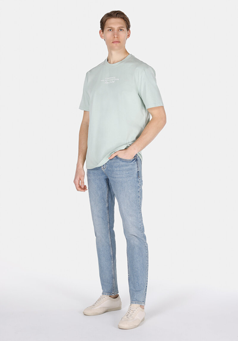 Imagine a Tricou Cu Maneca Scurta De Barbati Verde Comfort Fit Cl1071878