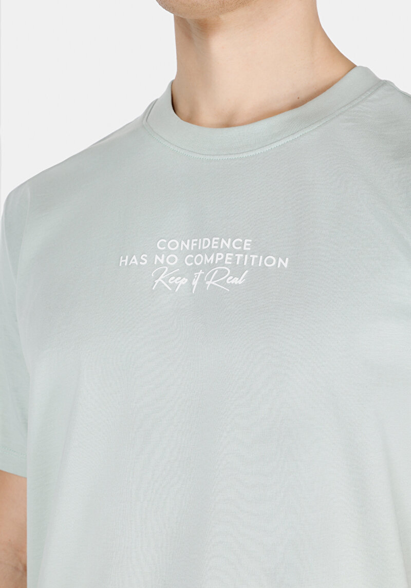 Imagine a Tricou Cu Maneca Scurta De Barbati Verde Comfort Fit  Cl1071878