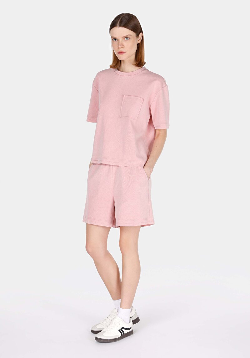 Afișați detalii pentru Tricou Cu Maneca Scurta De Dama Roz Regular Fit  Cl1073150