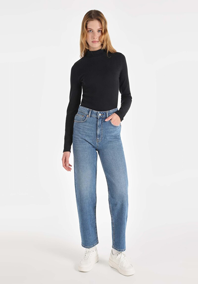 Imagine a Pantaloni De Dama Albastru Straight Fit 884 Lauren Cl1065423