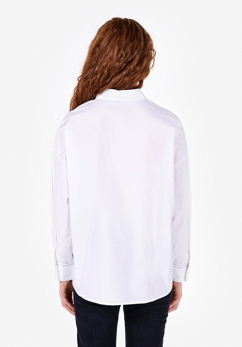 Afișați detalii pentru Camasa Cu Maneca Lunga De Dama Alb Regular Fit  Cl1071912