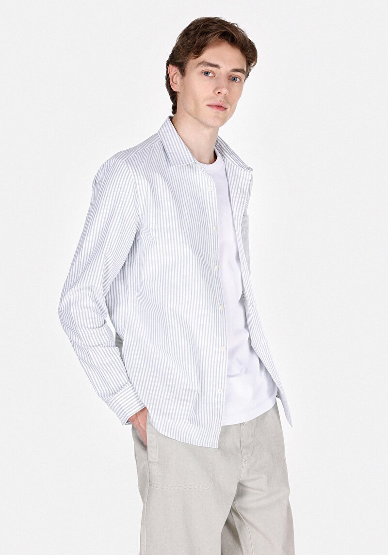 Imagine a Camasa Cu Maneca Lunga De Barbati  Slim Fit  Cl1074004