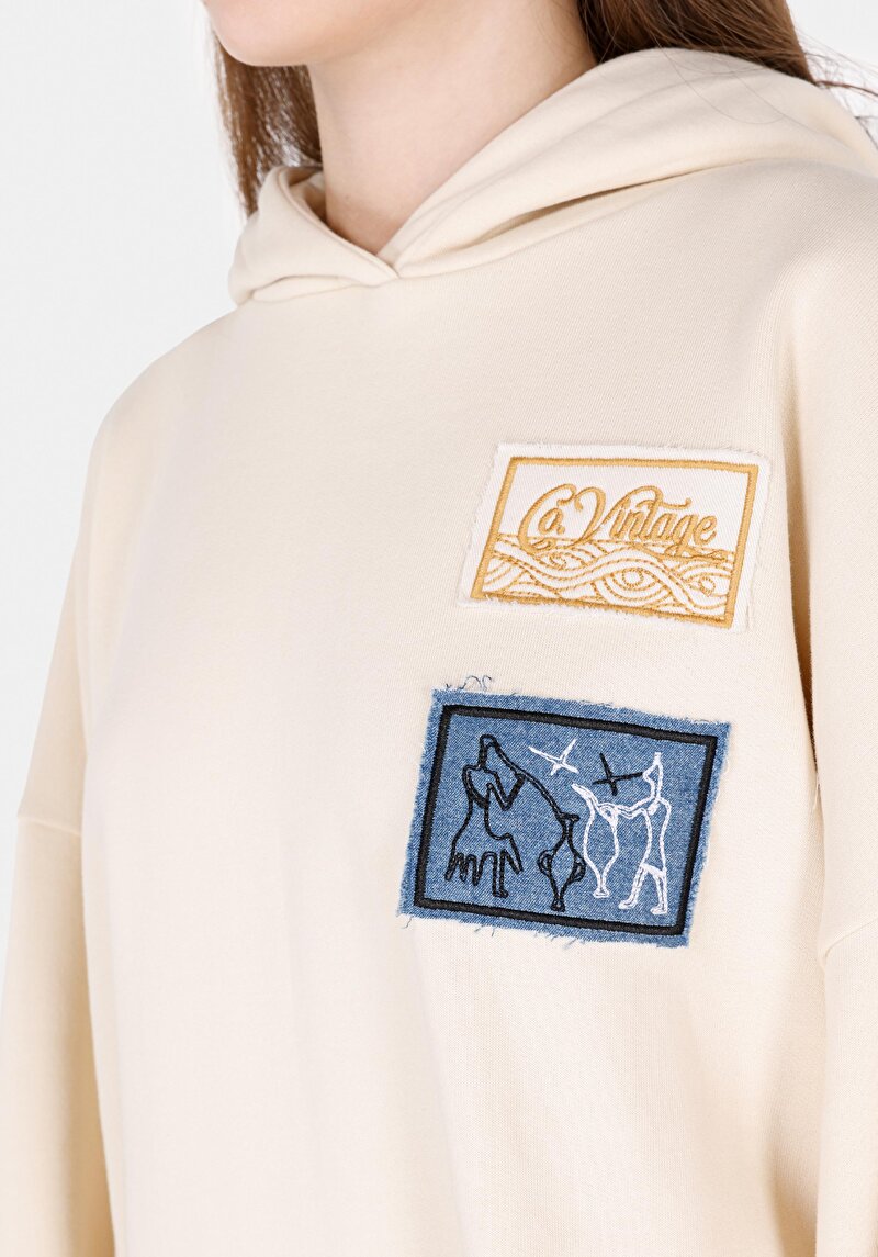 Imagine a Hanorac / Bluza De Dama Ecru Regular Fit Cl1071962