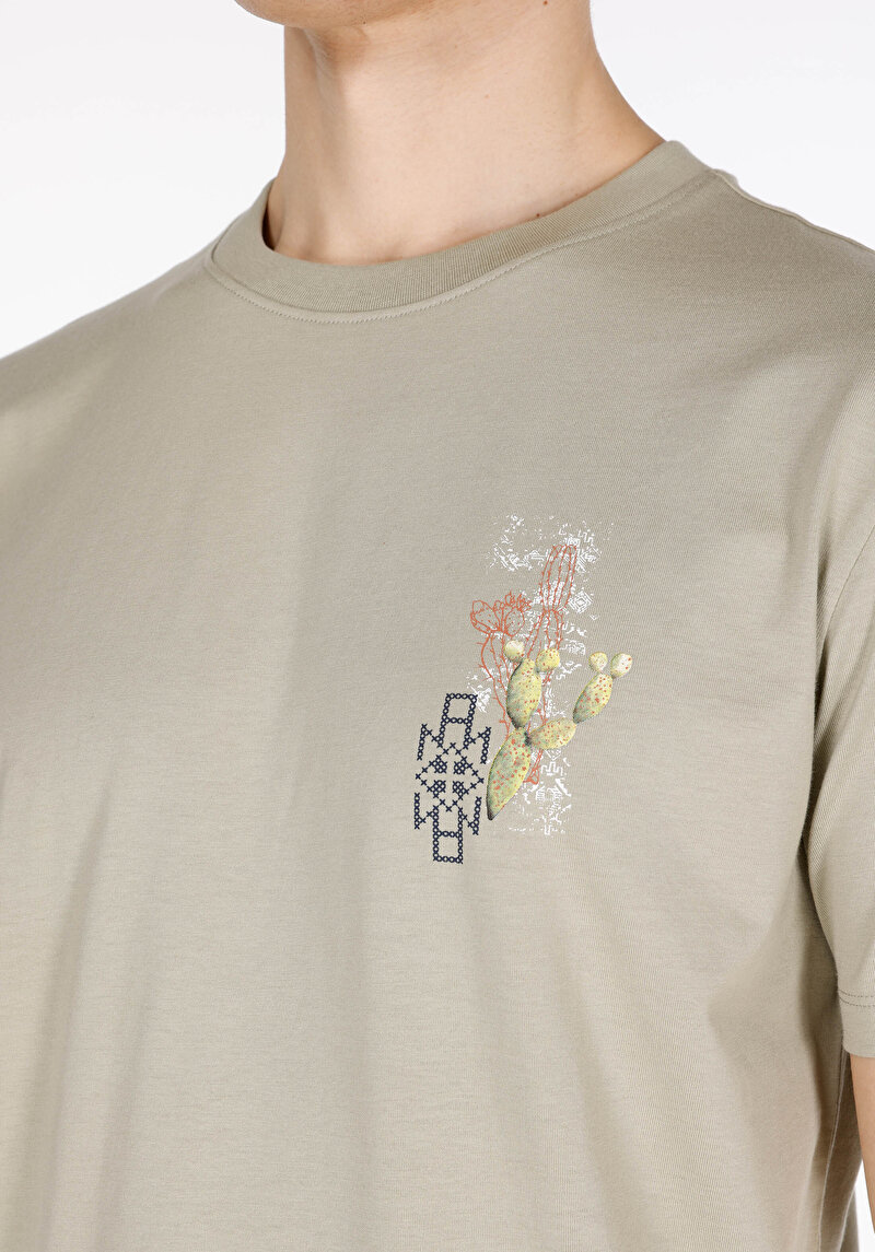 Imagine a Tricou Cu Maneca Scurta De Barbati Verde Regular Fit  Cl1074109