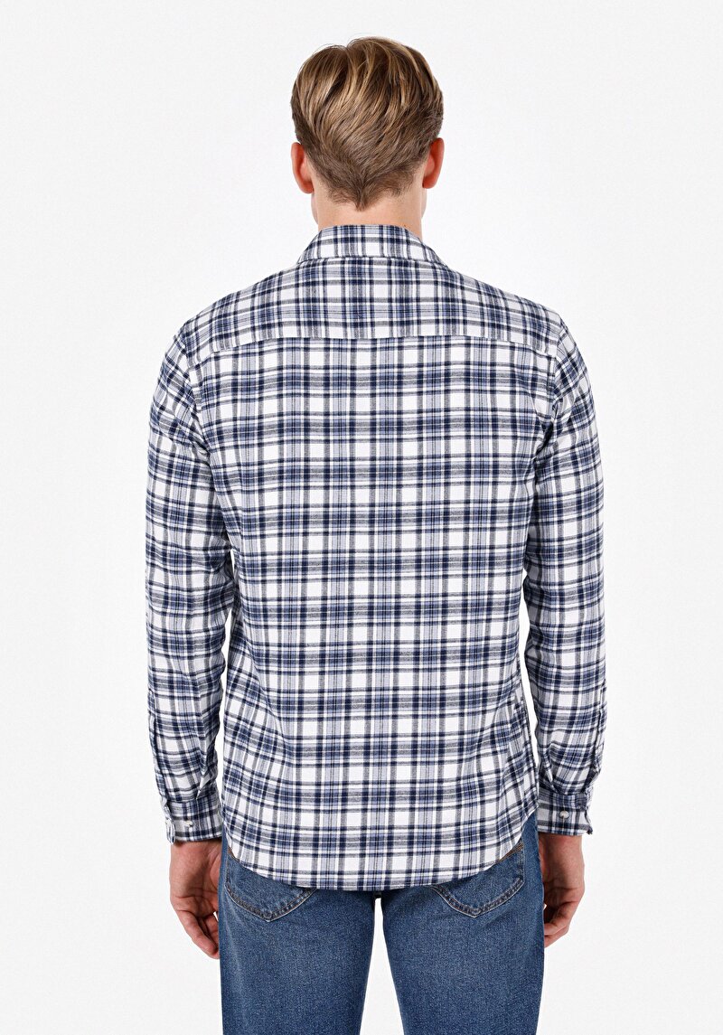 Afișați detalii pentru Camasa Cu Maneca Lunga De Barbati Albastru Marin Regular Fit  Cl1072024