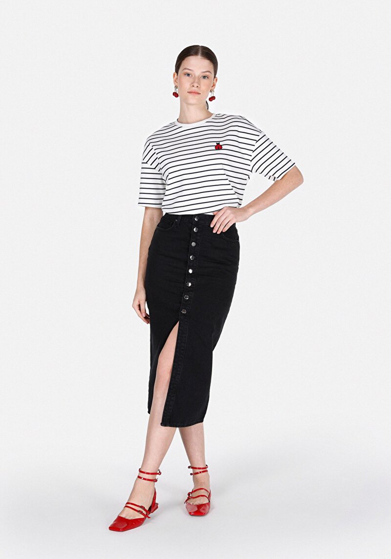 Imagine a Tricou Cu Maneca Scurta De Dama Alb Regular Fit Cl1073456