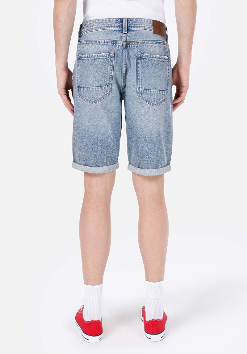 Afișați detalii pentru Short / Pantaloni Scurti De Barbati Denim Regular Fit 045 David Cl1069531