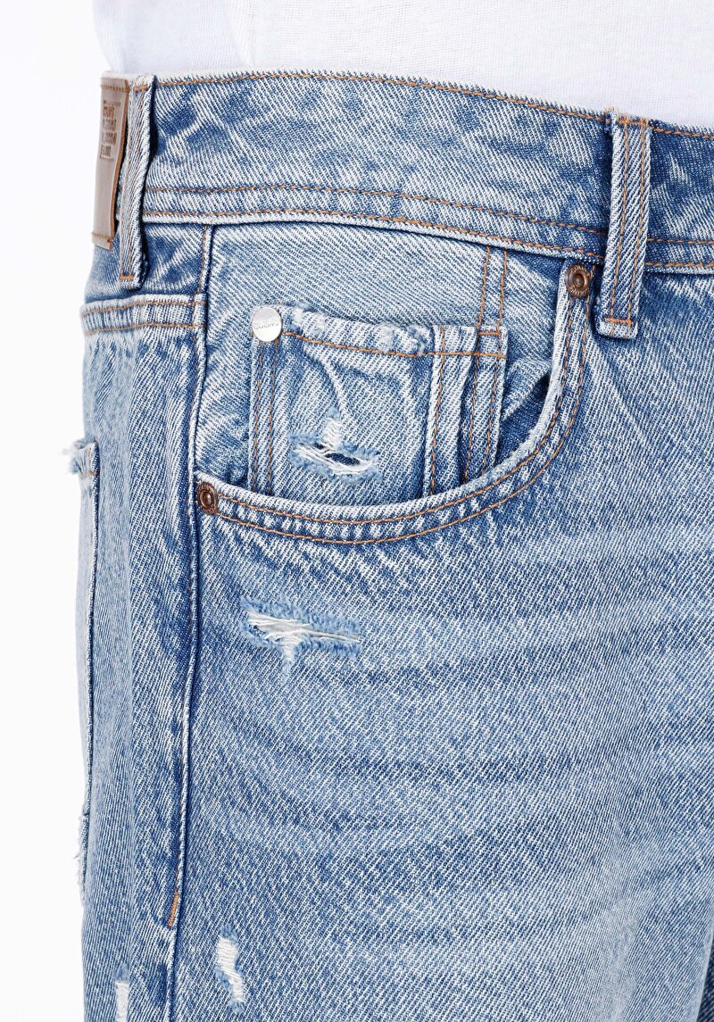 Afișați detalii pentru Short / Pantaloni Scurti De Barbati Denim Regular Fit 045 David Cl1069531