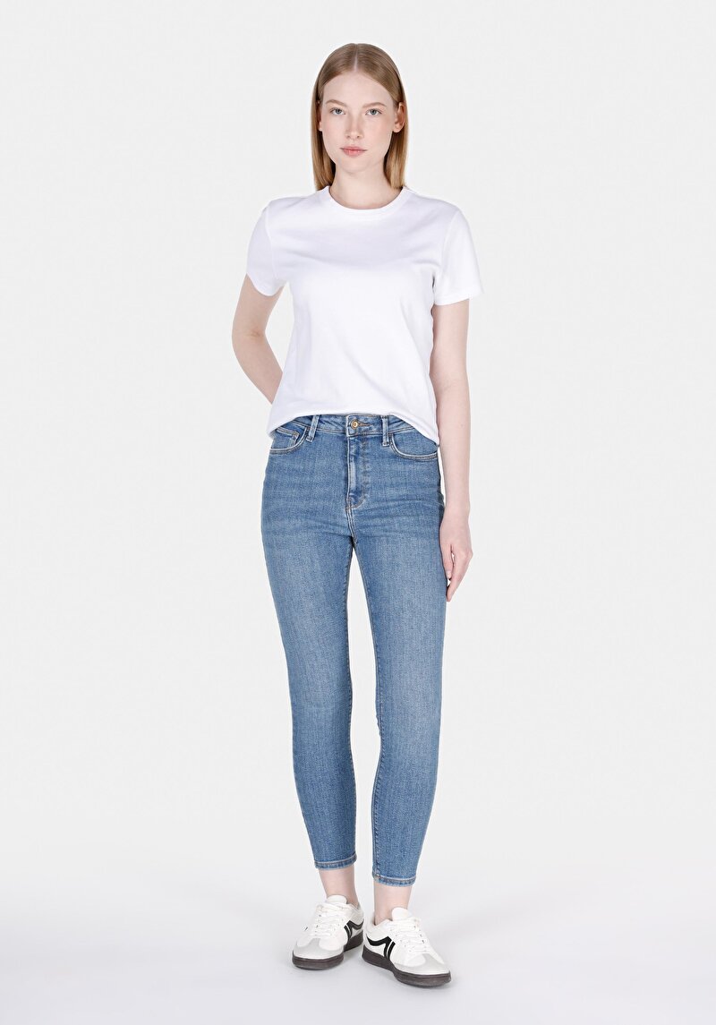 Imagine a Pantaloni De Dama Albastru Skinny Fit 760 Diana Cl1073500