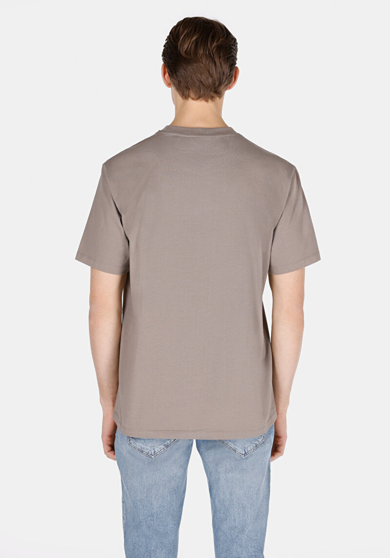 Imagine a Tricou Cu Maneca Scurta De Barbati Maro Comfort Fit Cl1074204