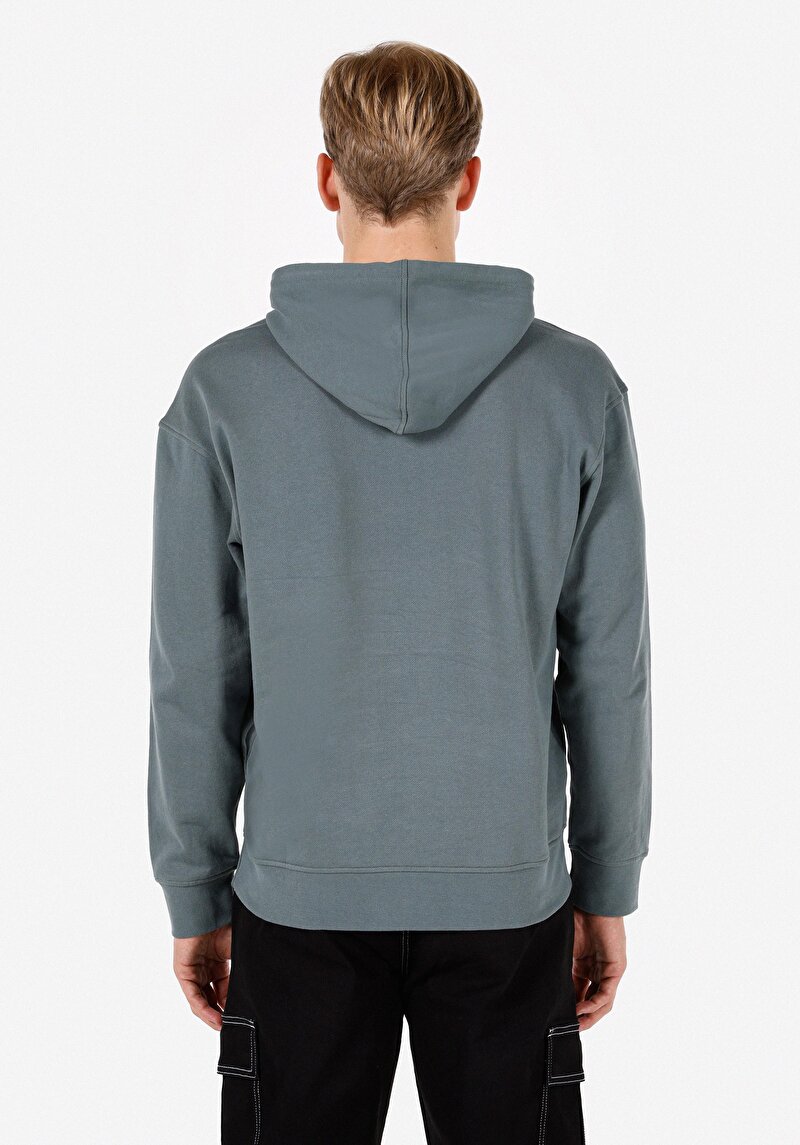 Imagine a Hanorac / Bluza De Barbati Verde Comfort Fit Cl1072044