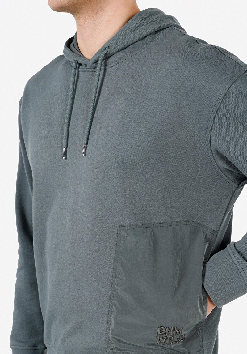 Imagine a Hanorac / Bluza De Barbati Verde Comfort Fit Cl1072044