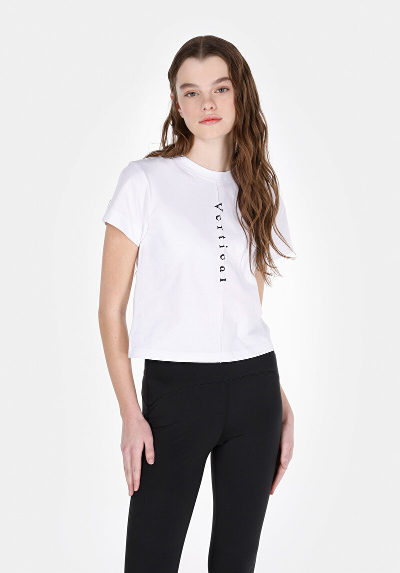 Imagine a Tricou Cu Maneca Scurta De Dama Alb Slim Fit Cl1073174