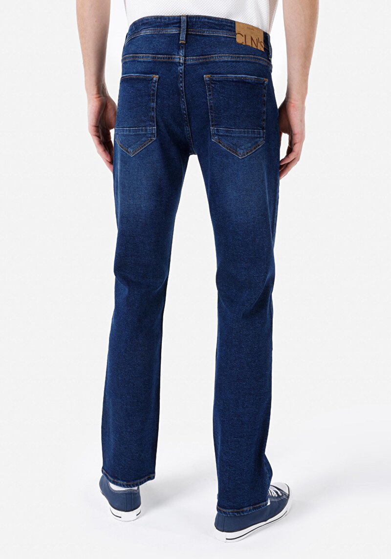 Afișați detalii pentru Pantaloni De Barbati Albastru Regular Fit 045 David Cl1069646