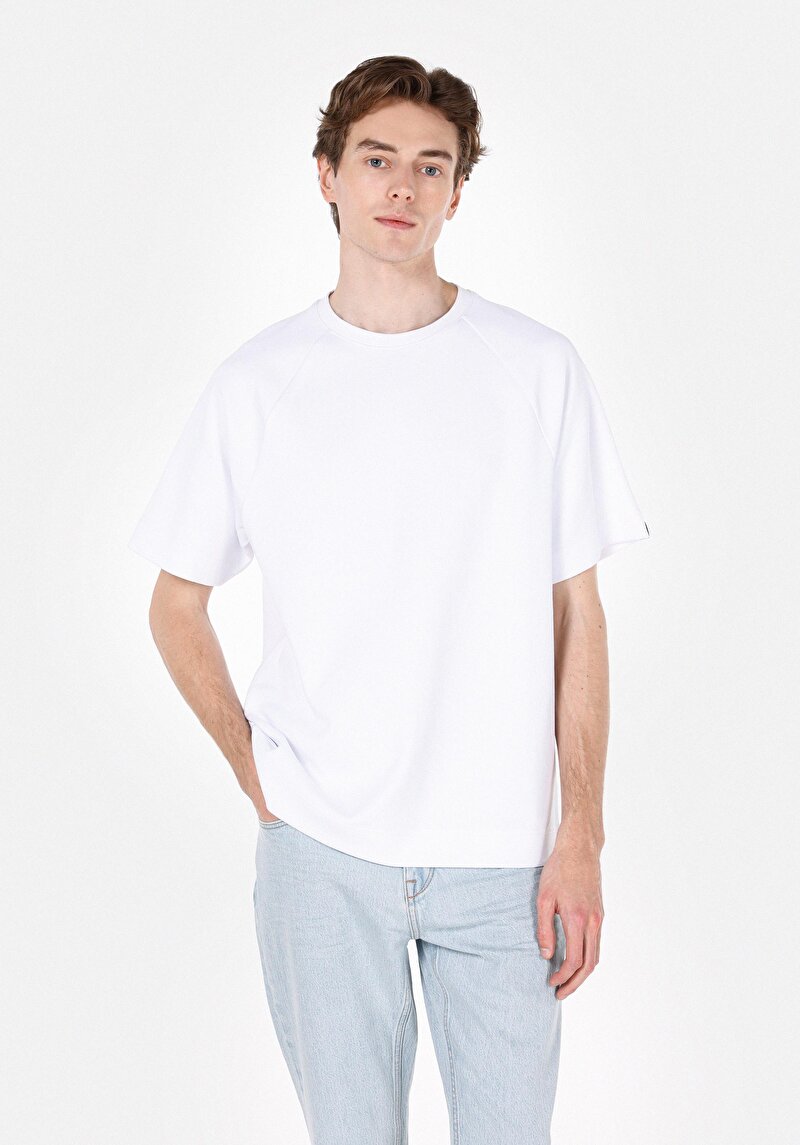 Imagine a Tricou Cu Maneca Scurta De Barbati Alb Comfort Fit  Cl1070042