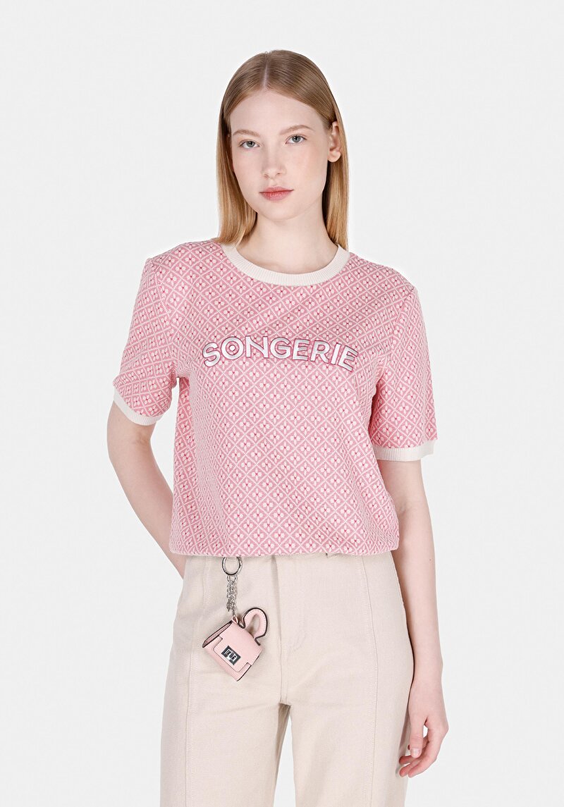 Imagine a Tricou Roz Pentru Femei Regular Fit