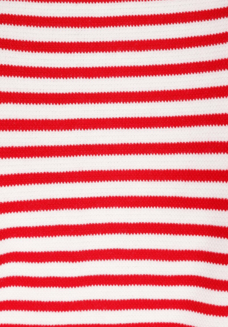 Afișați detalii pentru Regular Fit Polo Collar Striped Tricou Roșu Cu Mânecă Scurtă Pentru Femei