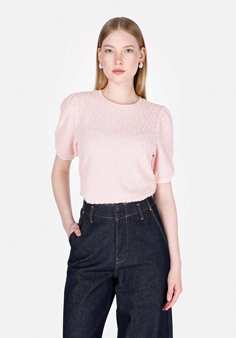 Imagine a Tricou Cu Maneca Scurta De Dama Roz Regular Fit Cl1073202