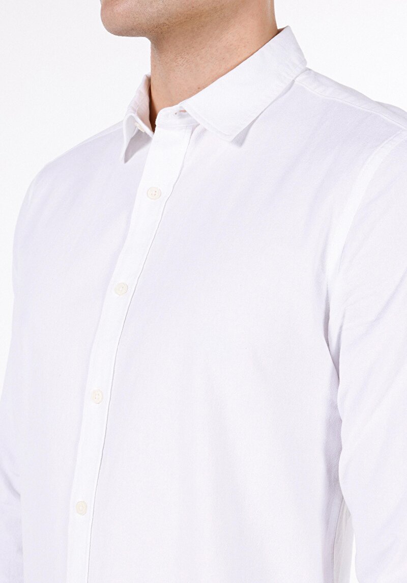 Afișați detalii pentru Camasa Cu Maneca Lunga De Barbati Alb Slim Fit  Cl1072097