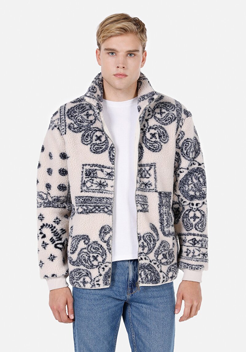 Imagine a Jacheta De Barbati Ecru Comfort Fit  Cl1072111