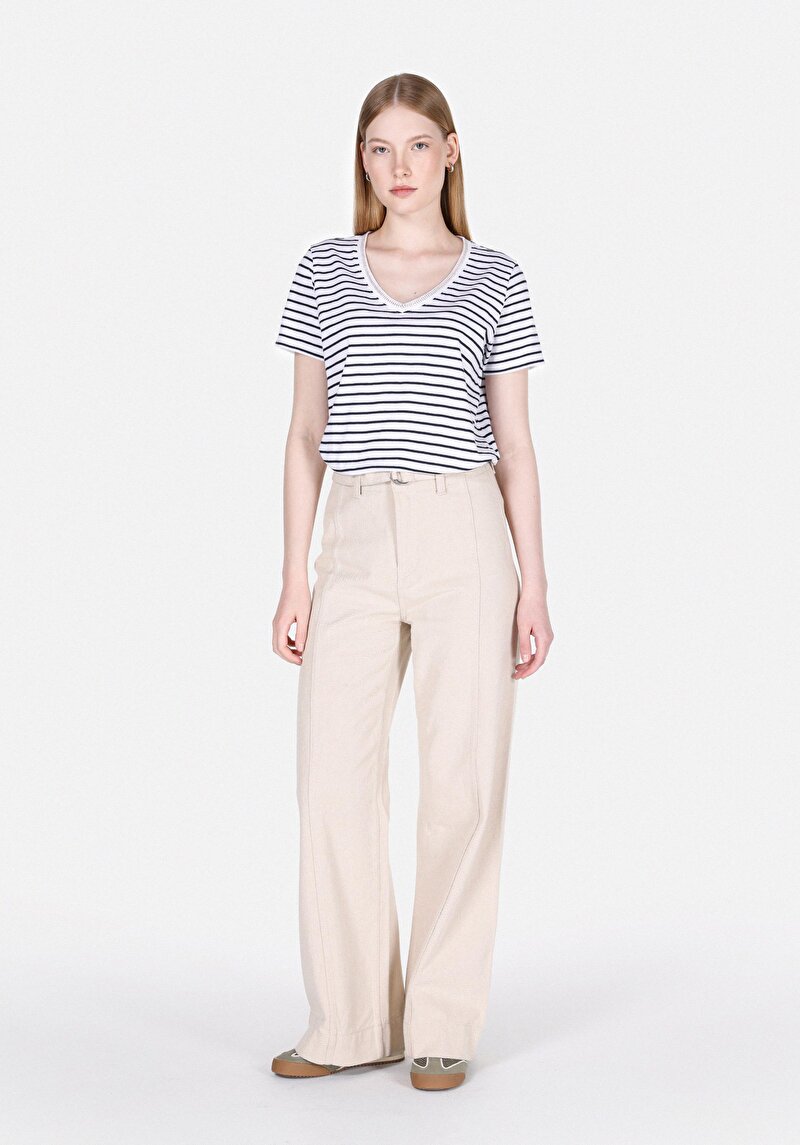 Afișați detalii pentru Tricou Cu Maneca Scurta De Dama Albastru Marin Regular Fit  Cl1073551