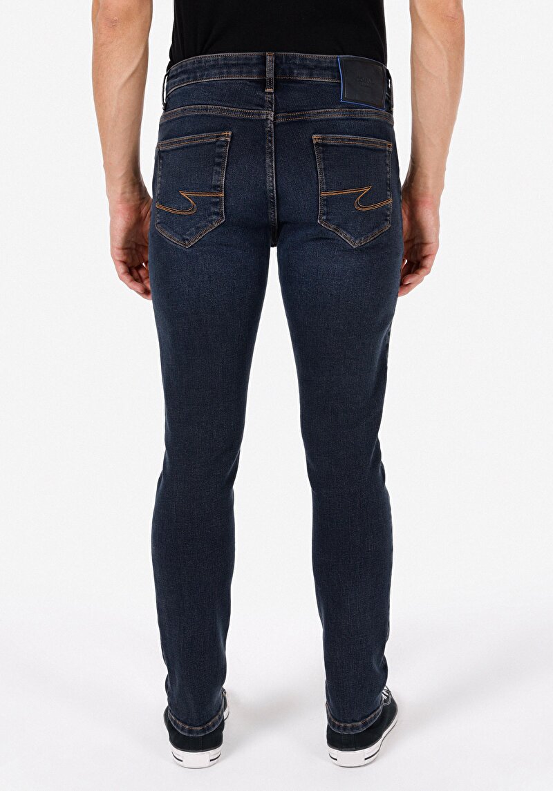 Afișați detalii pentru Pantaloni De Barbati Albastru Marin Slim Fit 041 Danny Cl1072202