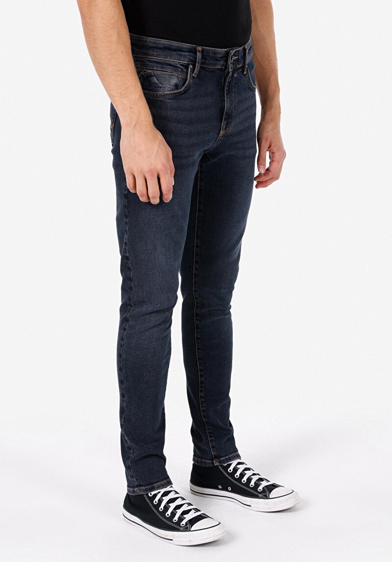 Imagine a Pantaloni De Barbati Albastru Marin Slim Fit 041 Danny Cl1072202