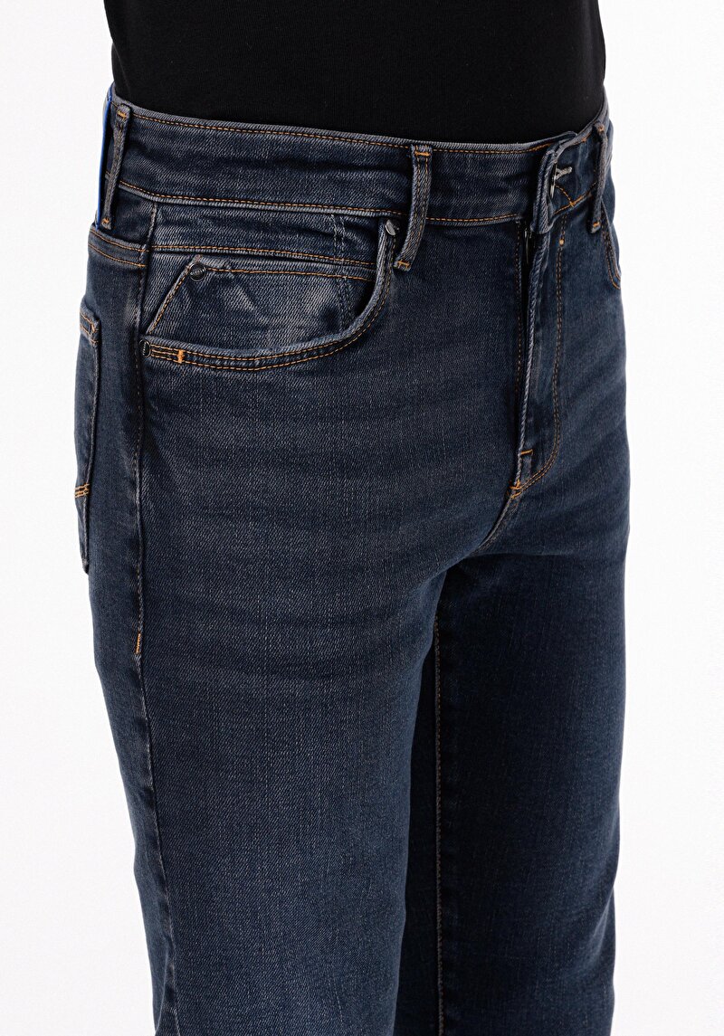 Afișați detalii pentru Pantaloni De Barbati Albastru Marin Slim Fit 041 Danny Cl1072202