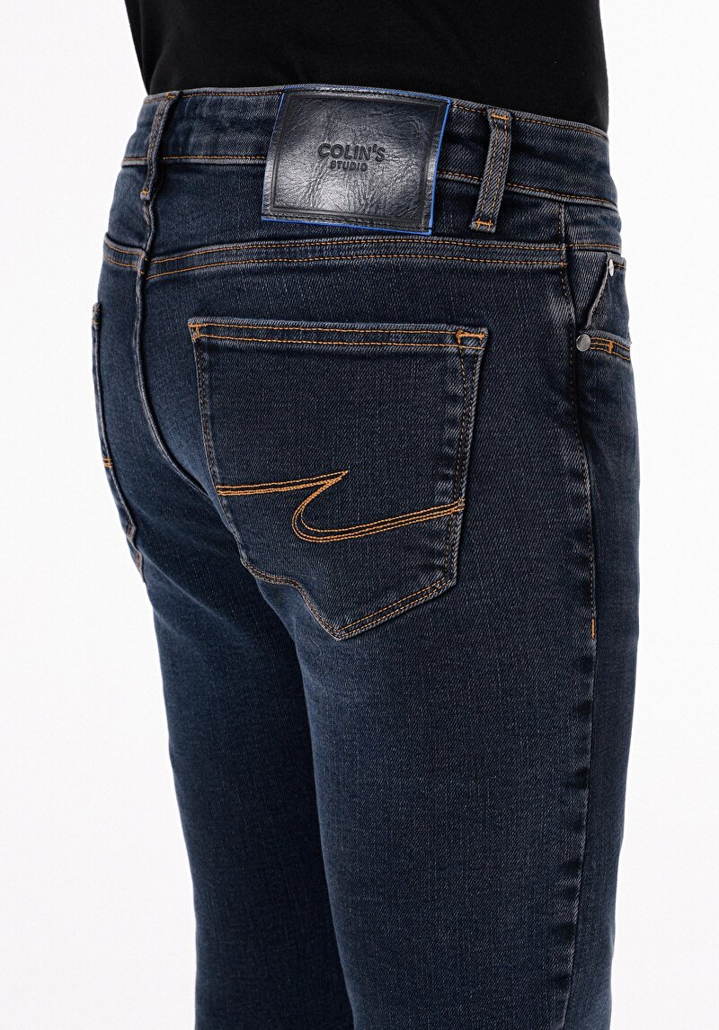 Afișați detalii pentru Pantaloni De Barbati Albastru Marin Slim Fit 041 Danny Cl1072202