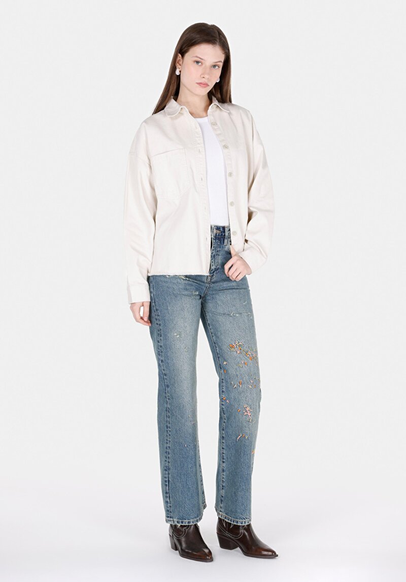 Imagine a Pantaloni De Dama Denim Straight Fit 900 Laris Cl1074521