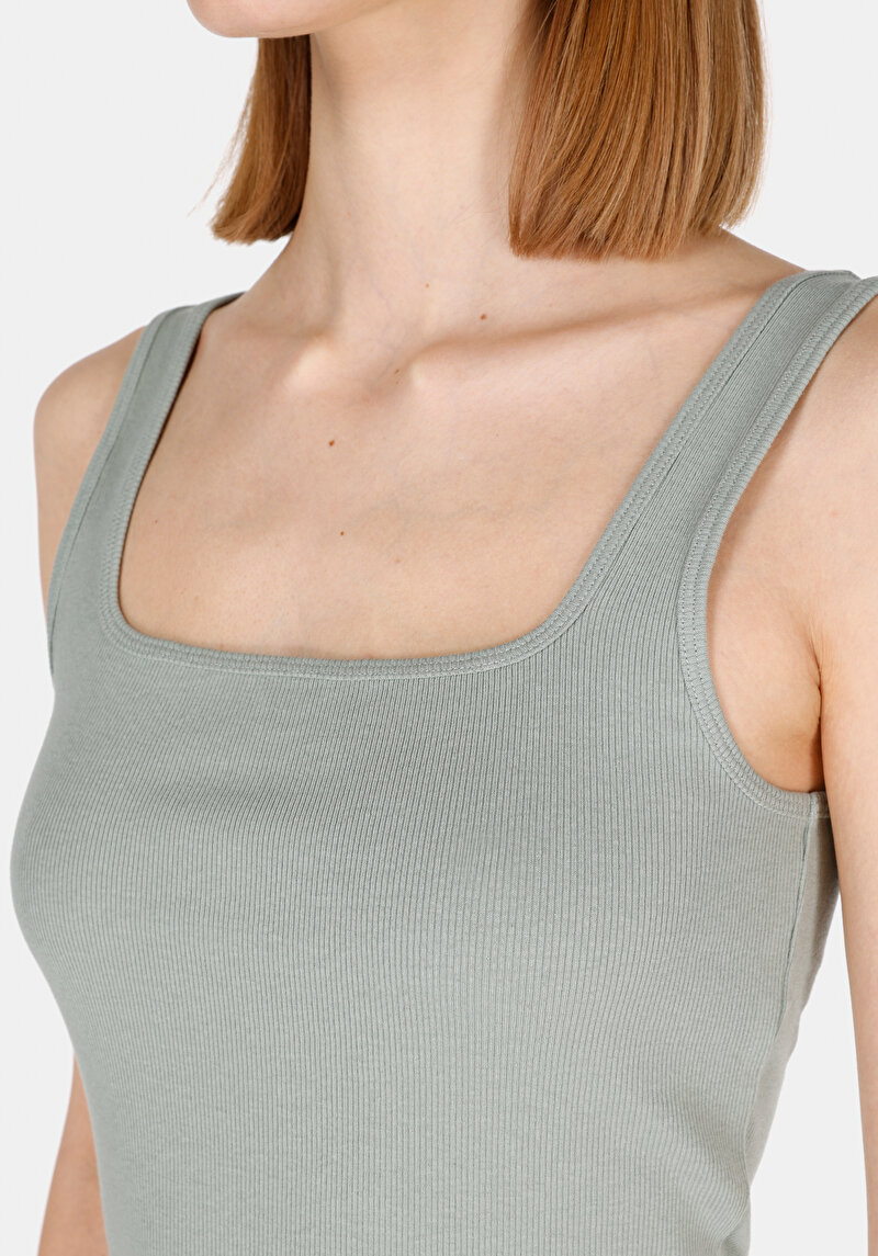 Afișați detalii pentru Maiou De Dama Verde Slim Fit  Cl1073552