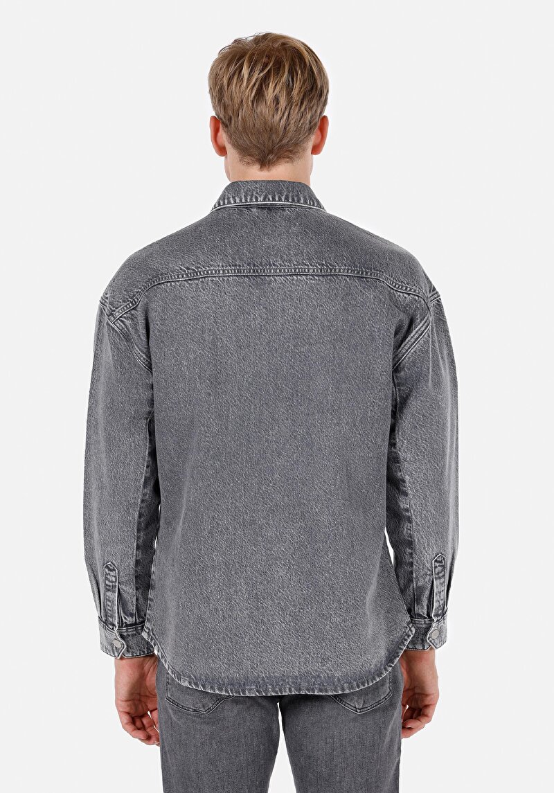 Afișați detalii pentru Camasa Cu Maneca Lunga De Barbati Negru Oversize Fit  Cl1072243