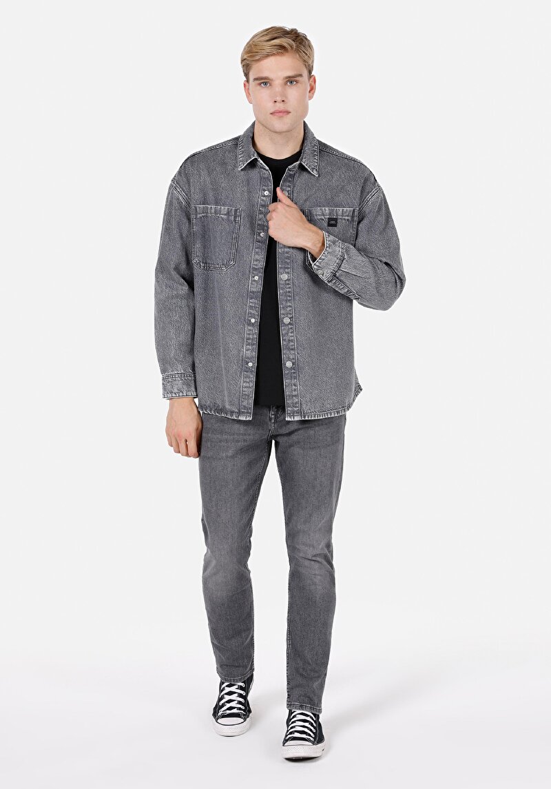 Afișați detalii pentru Camasa Cu Maneca Lunga De Barbati Negru Oversize Fit  Cl1072243