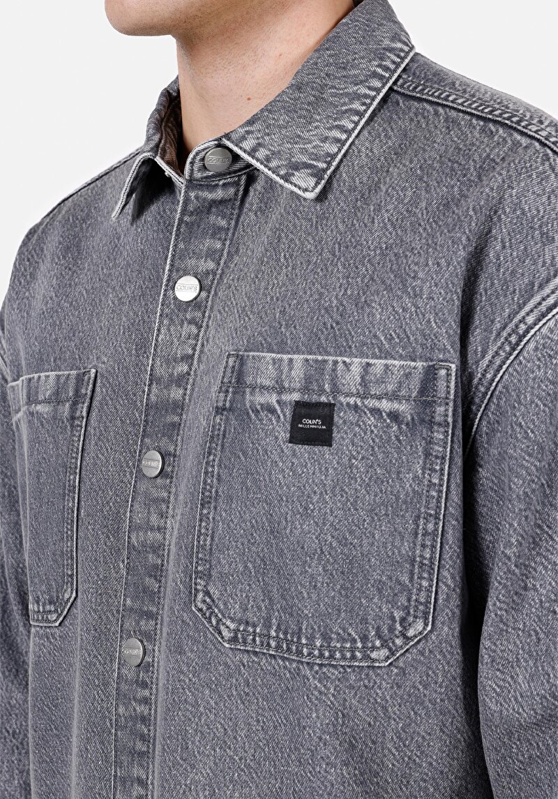 Afișați detalii pentru Camasa Cu Maneca Lunga De Barbati Negru Oversize Fit  Cl1072243