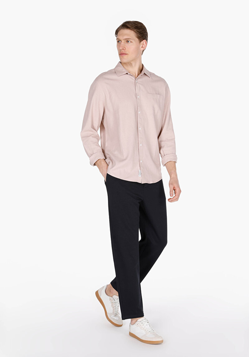 Afișați detalii pentru Pantaloni De Barbati Albastru Marin Regular Fit  Cl1073568