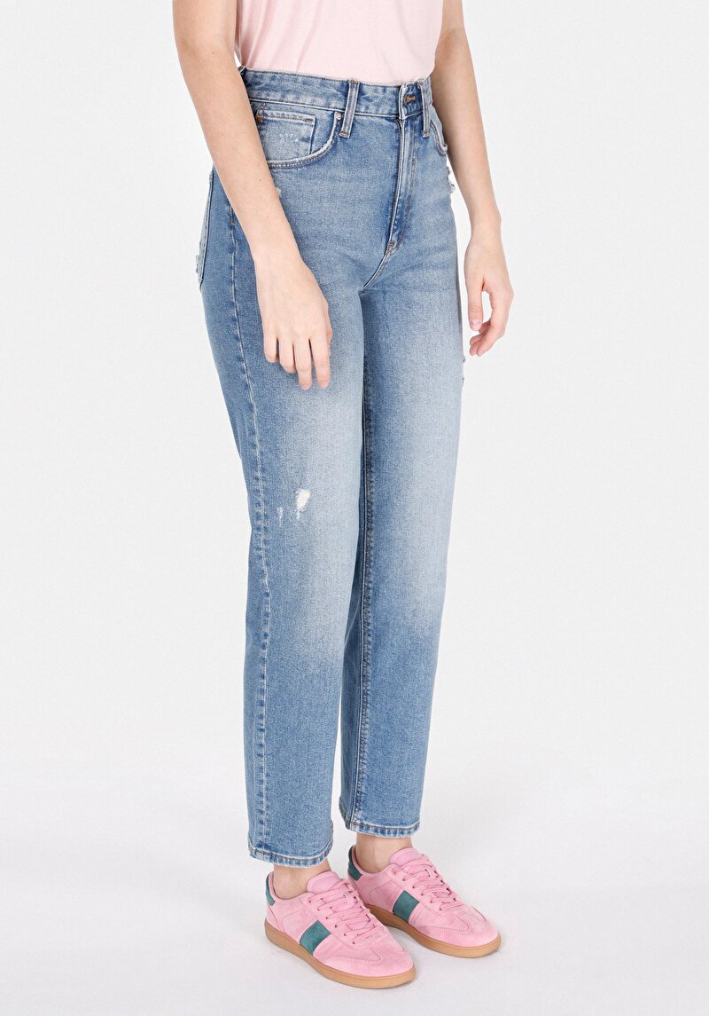 Afișați detalii pentru Pantaloni De Dama Albastru Straight Fit 884 Lauren Cl1072260