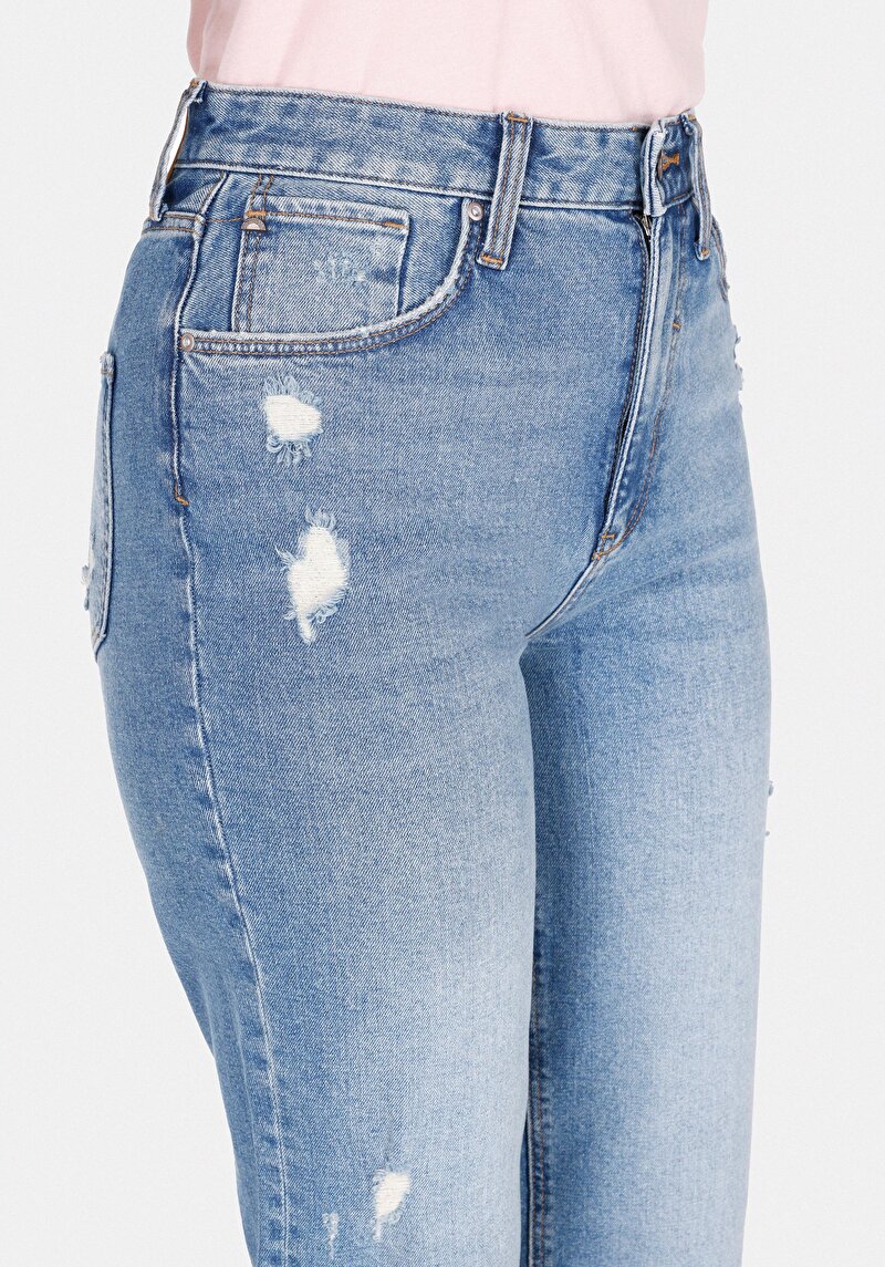 Afișați detalii pentru Pantaloni De Dama Albastru Straight Fit 884 Lauren Cl1072260