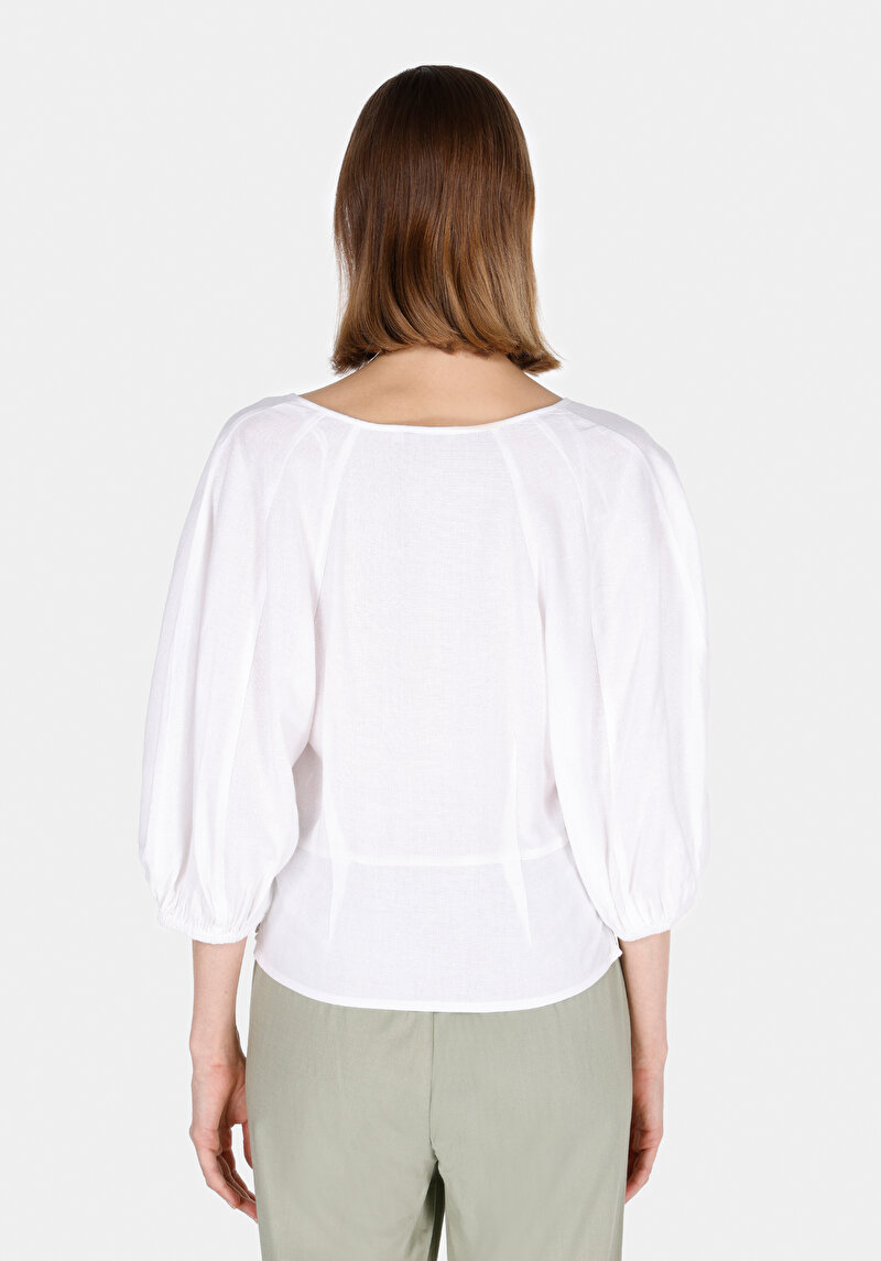 Afișați detalii pentru Cămașă Albă Pentru Femei Slim Fit