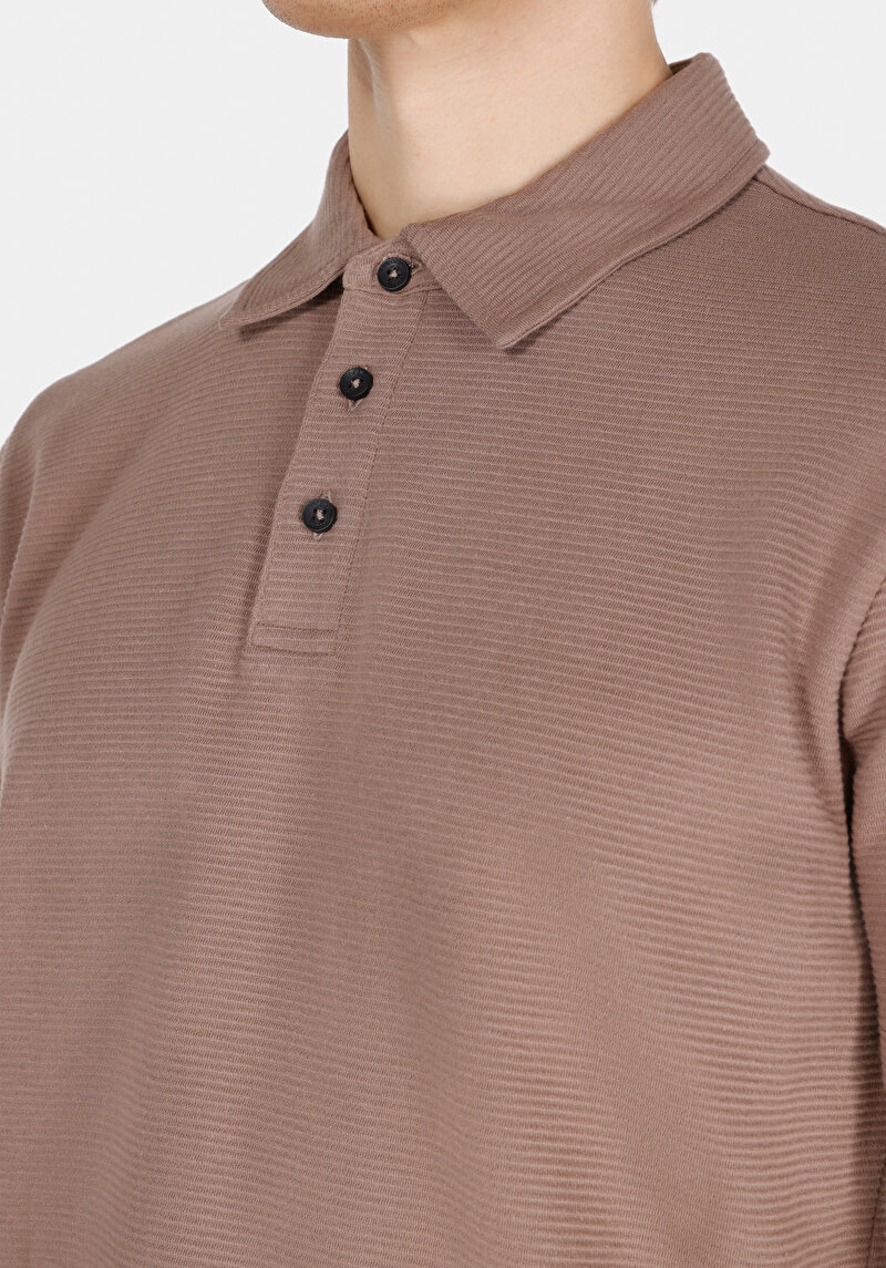 Afișați detalii pentru Tricou Polo Cu Maneca Scurta De Barbati Maro Regular Fit  Cl1073580