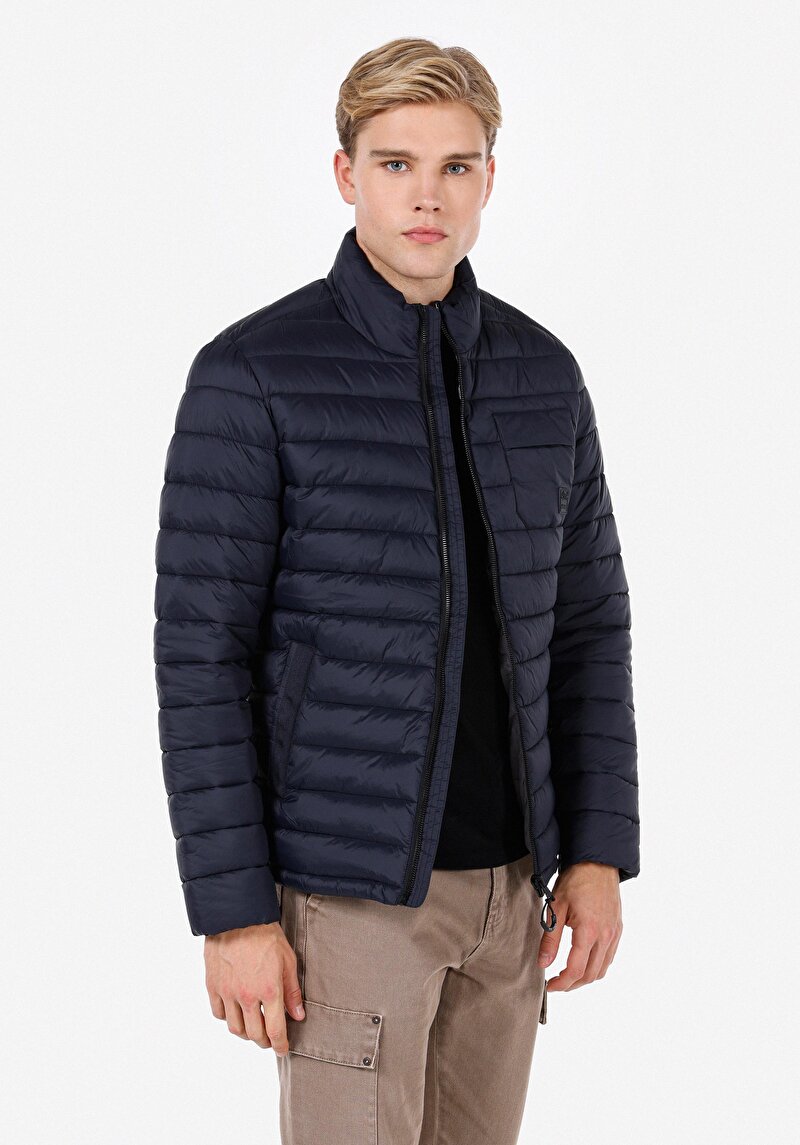 Imagine a Jacheta De Barbati Albastru Marin Slim Fit Cl1073582