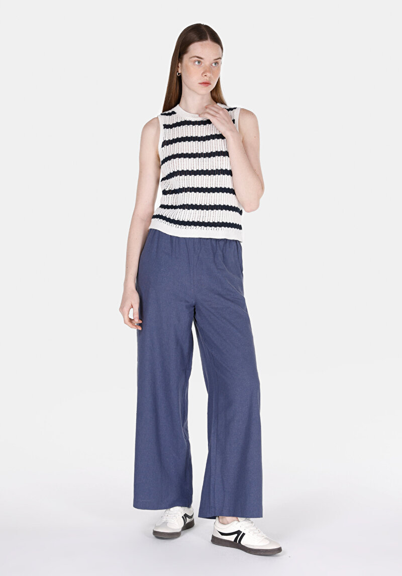 Imagine a Pantaloni De Dama Albastru Regular Fit Cl1074805