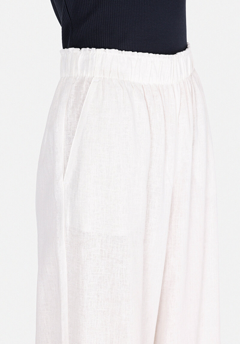 Afișați detalii pentru Pantaloni De Dama Alb Regular Fit  Cl1074805