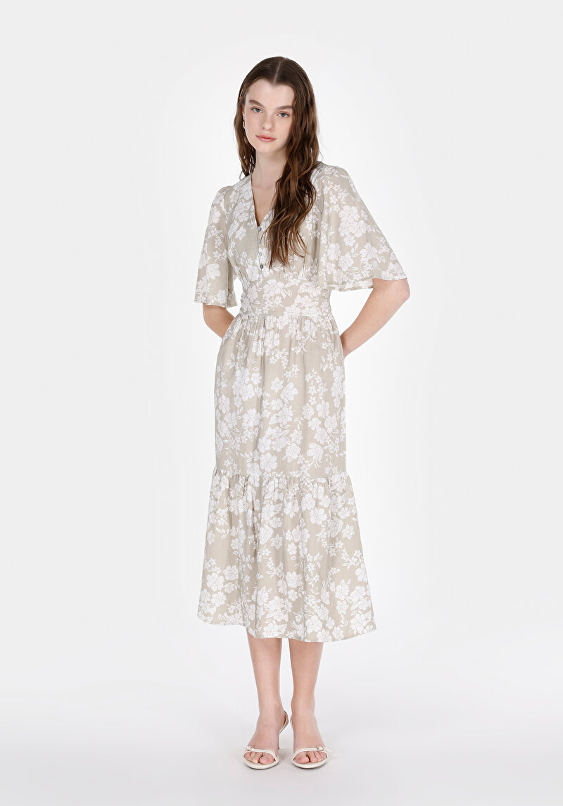 Imagine a Rochie Verde Pentru Femei Slim Fit